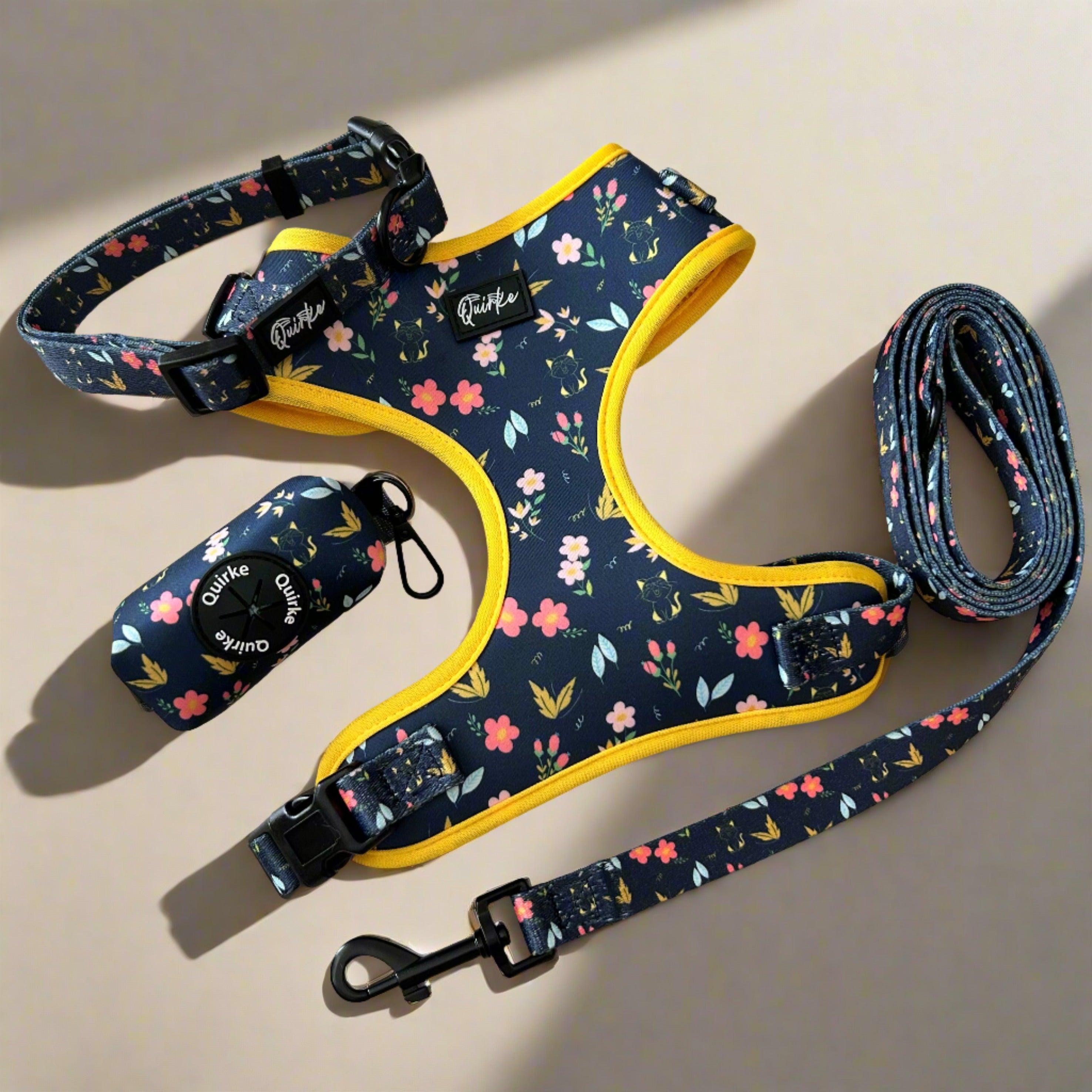 floral-dog-harness-set