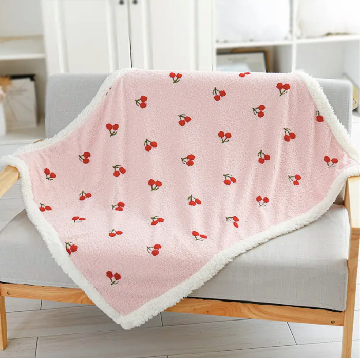 cozy-cherry-print-pet-blanket-pink