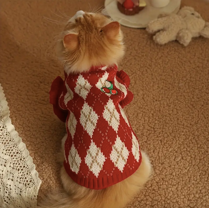 Red-White-Pet-Sweater-back